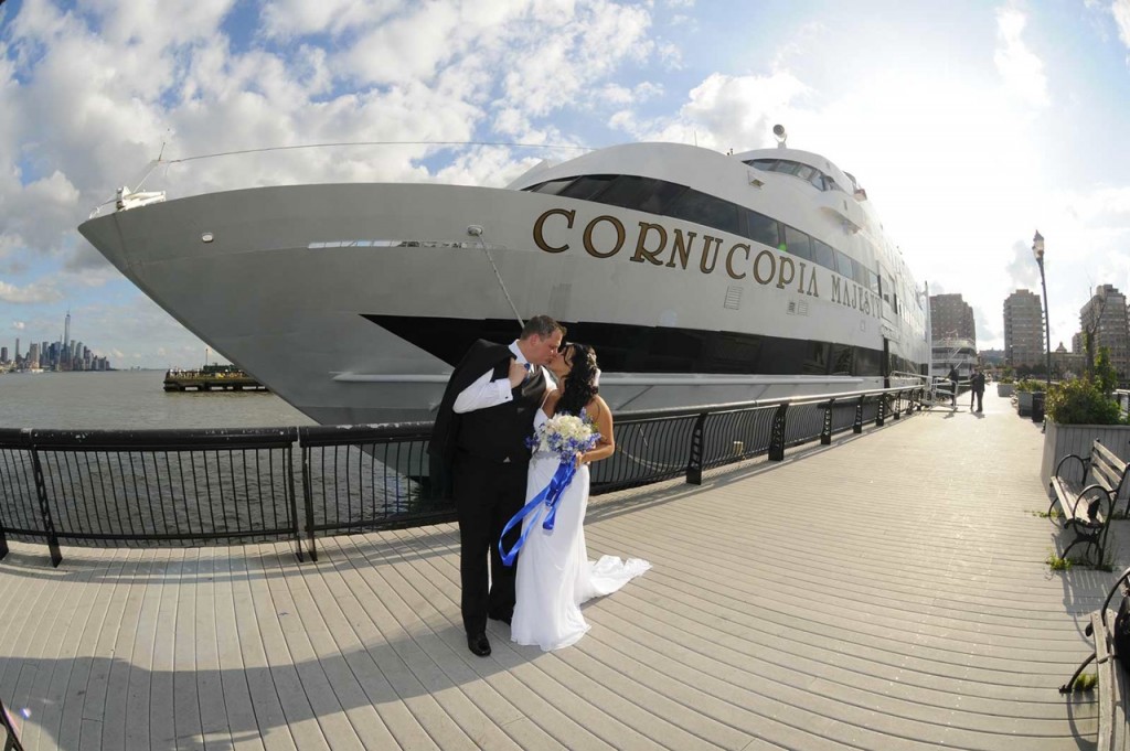 wedding ceremony aboard The Cornucopia Majesty