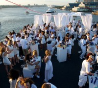 wedding reception aboard The Aqua Azul